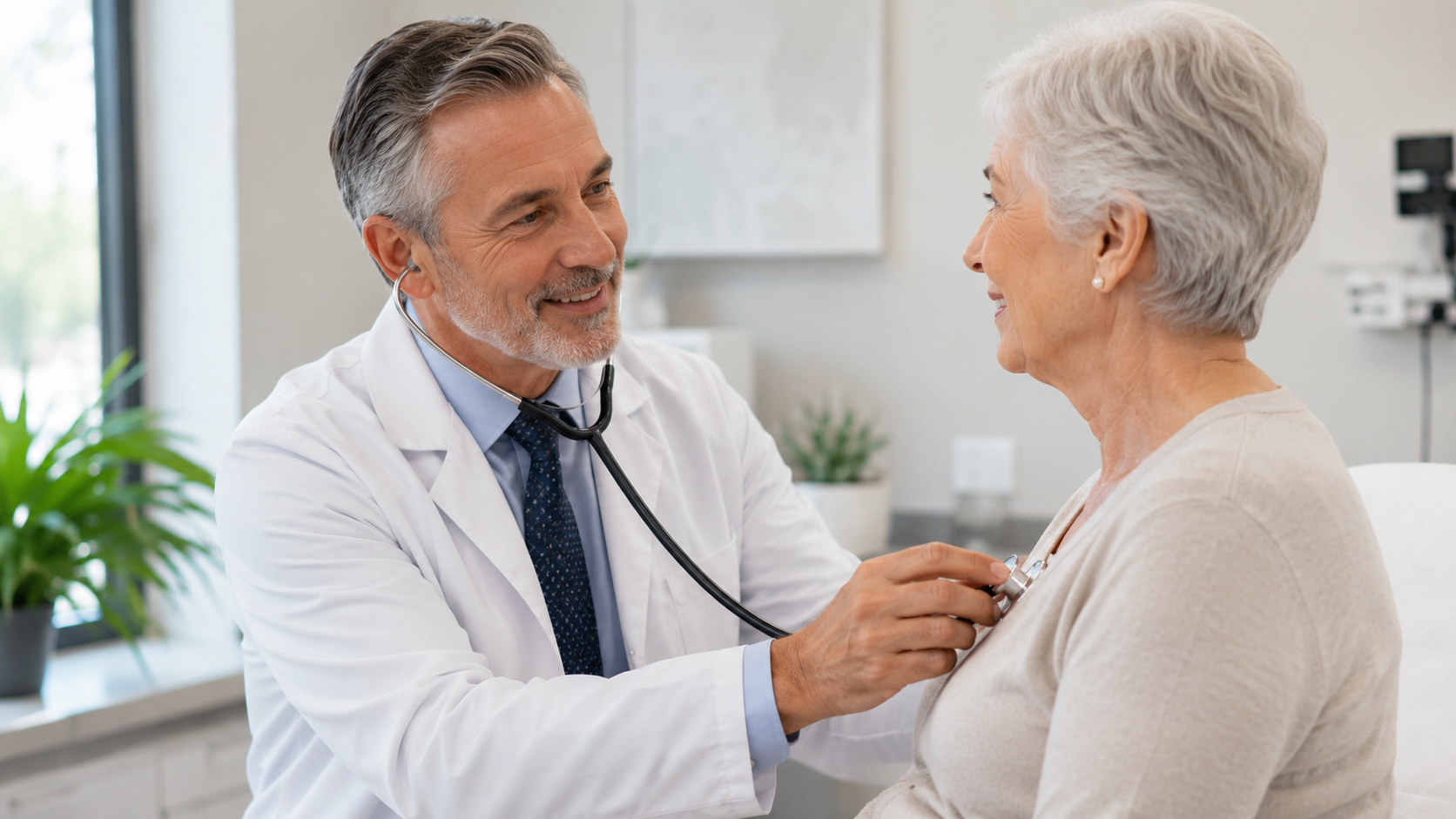 Medical team reviewing healthcare technology